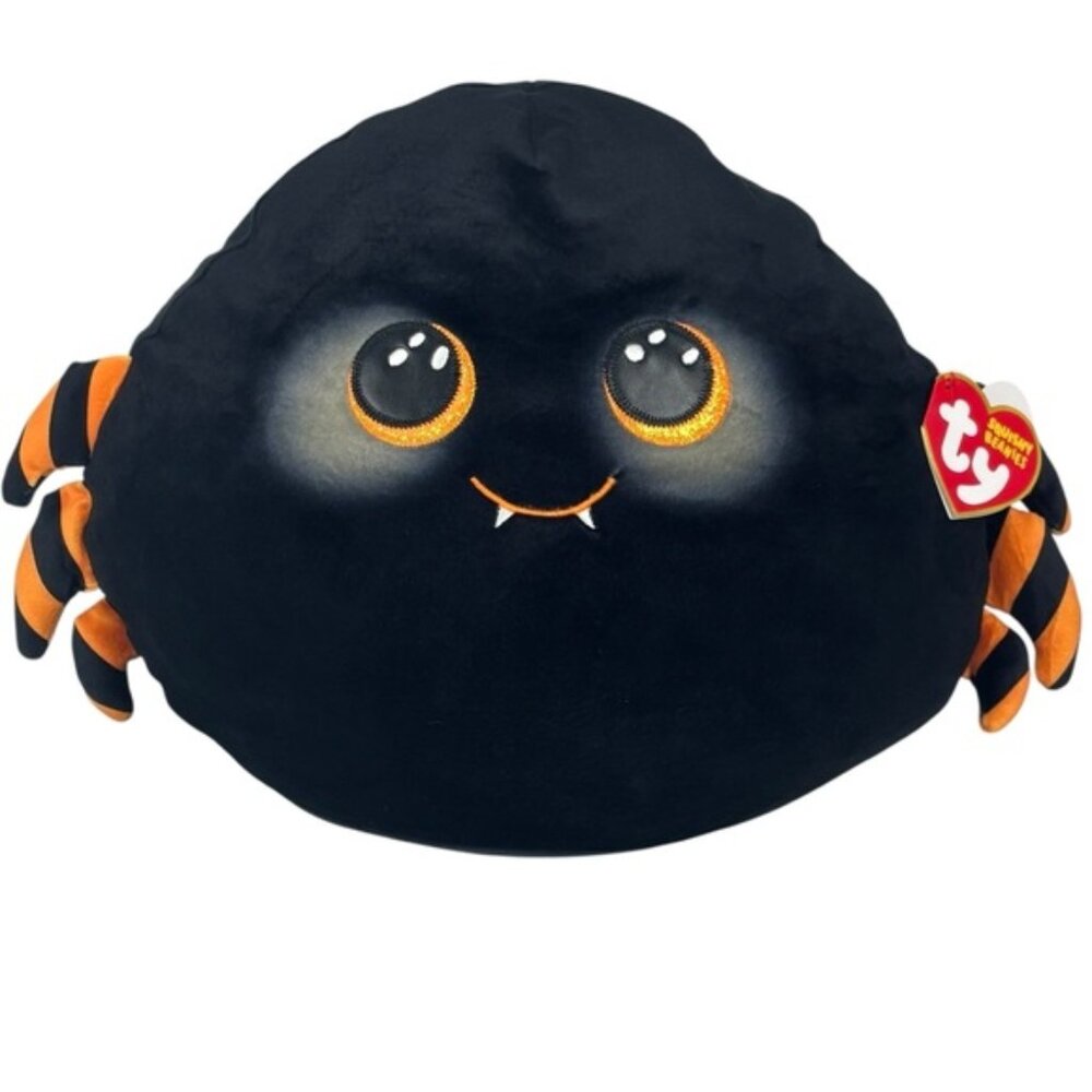 NWT Cobb TY Squishy Beanies 2022 Cobb the Black  Orange Spider with All Tags